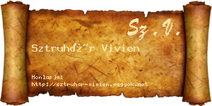 Sztruhár Vivien névjegykártya