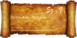 Sztruhár Vivien névjegykártya
